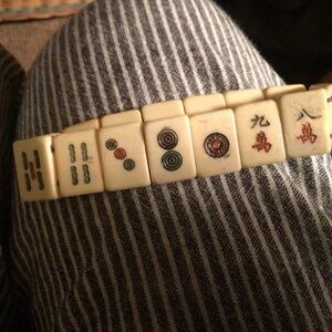 Vintage mahjong bracelet